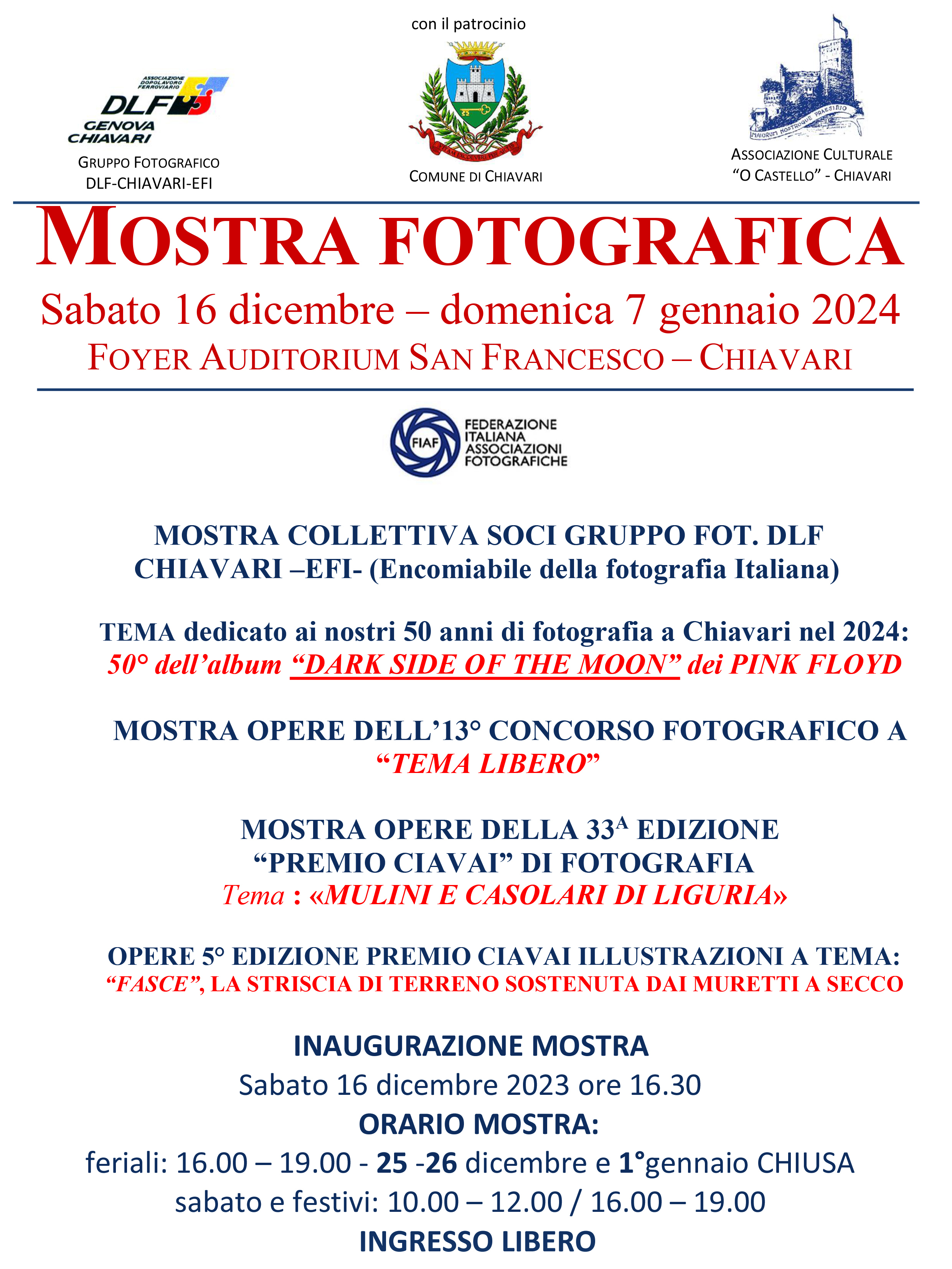 Mostra Concorso Fotografico e Mostra Premio Ciavai